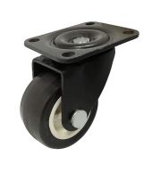 Industrial PU Caster Wheel (Model 027) – Heavy Duty Plate Mount, Silent & Scratch-Free Polyurethane, 1.5''/2'' Sizes, for Trolleys, Carts & Equipment